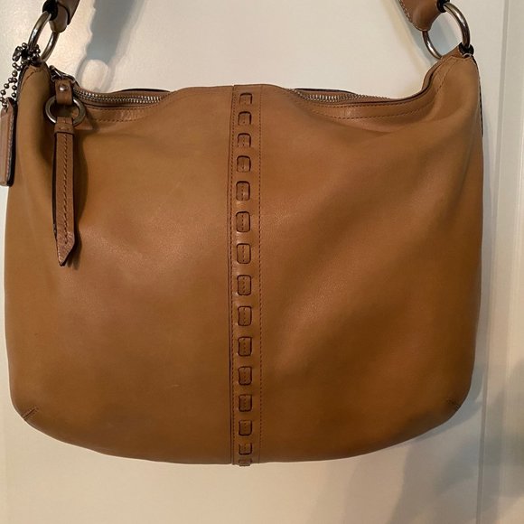 Coach Handbags - Coach Leather Shoulder Bag (Camel)